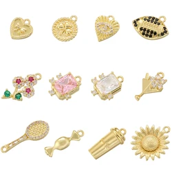 4Pcs/lot,Sports Style Charms Rugby/Football/Flowers/Celebration Series Pendants DIY Jewelry Accessories:VD1533–VD1544