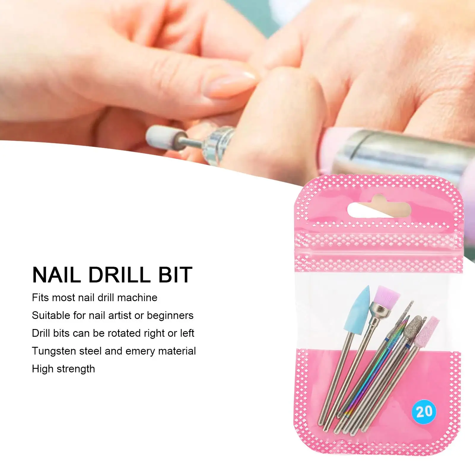 Professional Cuticle Remover Bit - Ergonomic for nail Salon Drill for Polish Removal & Smoothing