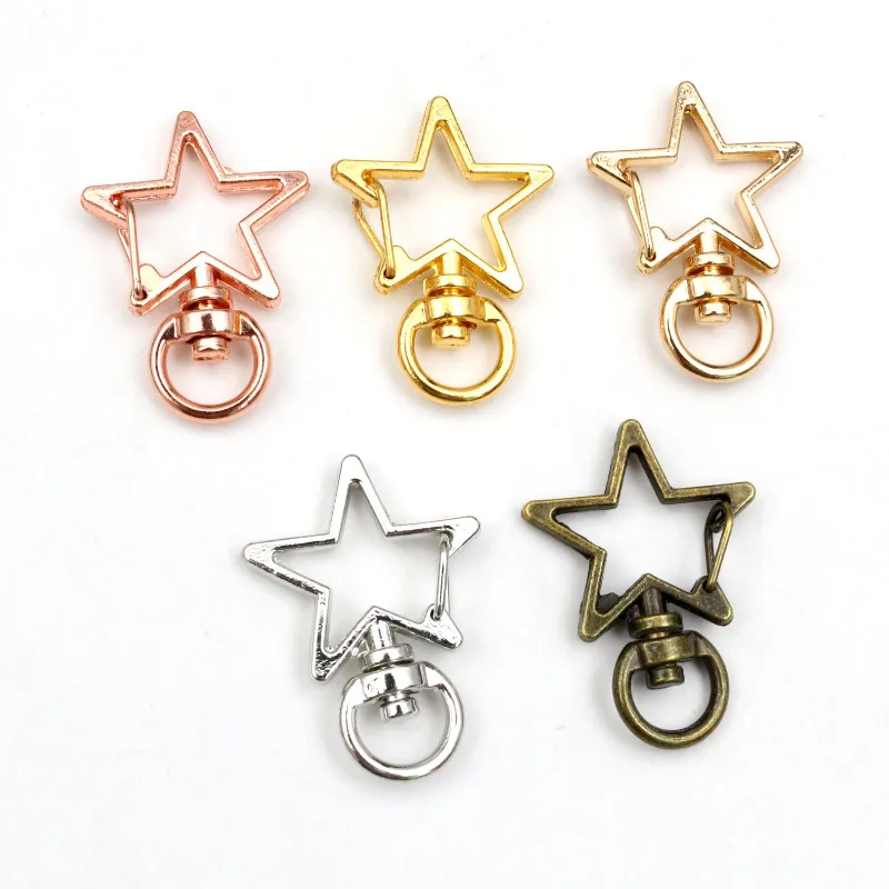10pcs Cat Heart Snap Hook Trigger Clips Buckles For Keychain Lobster Lobster Clasp Hooks for Key Ring Clasp Jewelry Supplies