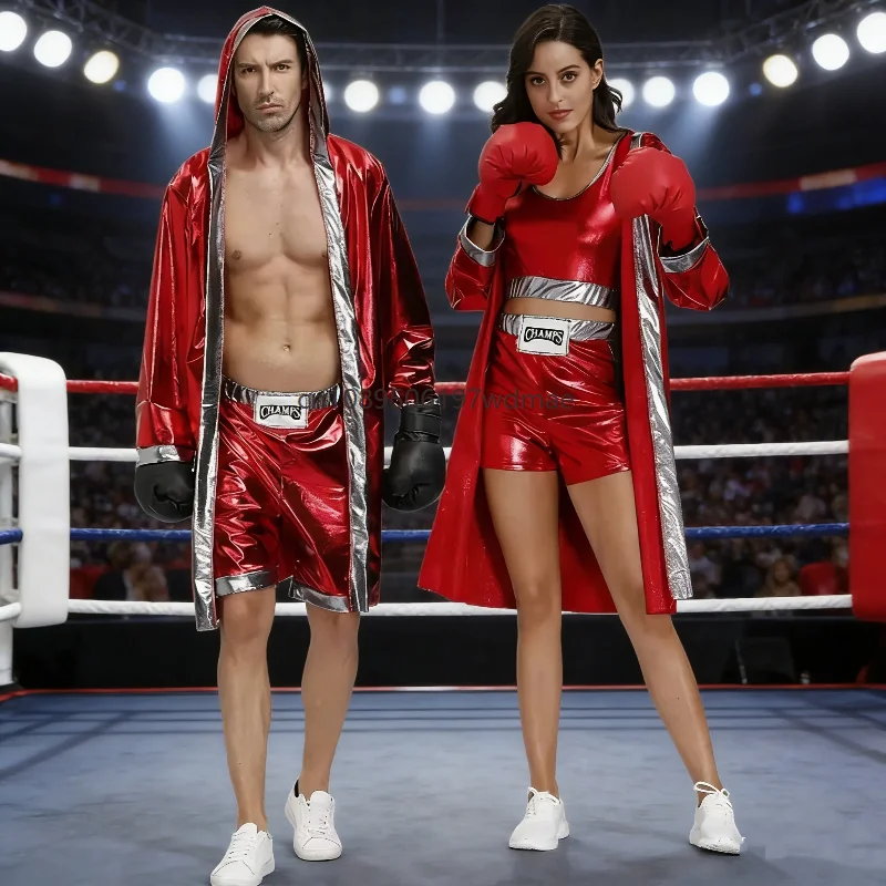 

Boxing Competition Outfits Adult Couples Combat Sports Robes Fighting Training Clothes Cosplay Performance Costumes