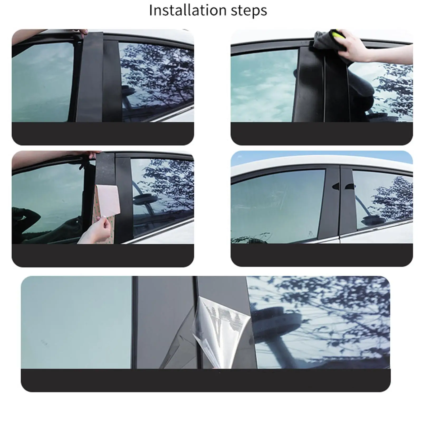 

Exterior Door Window Pillar Trim Glossy Black Sticker Car Protective Strip for Nissan Aitima 2006-2023