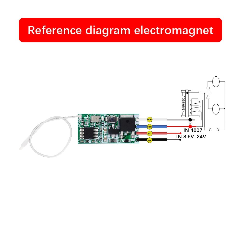 433mhz DC 3.6V 5V 9V12V 24V Micro Receiver Wireless Remote Control Universal Switch Mini Relay Receiver Transmitter Use for Led