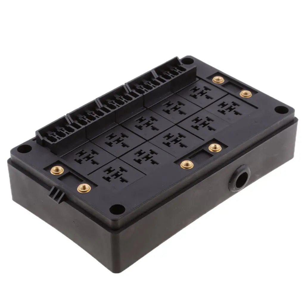 

Automotive Relay Fuse Holder Plastic 18 Way Blade Fuse Block Circuit Breaker Distribution Box for Vehicle Workshop