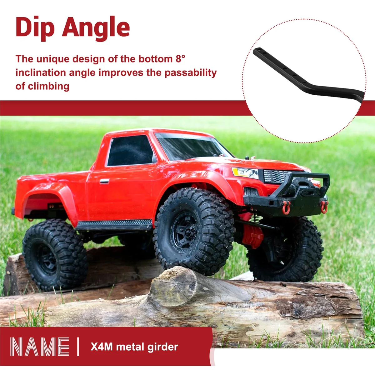 

YKH_Металлическая рама Балка для TRX4M 1/18 RC Гусеничный автомобиль Обновление деталей