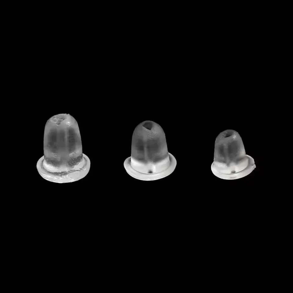 200pcs/lot Rubber Earring Back Silicone Round Ear Plug Blocked Caps Earrings Back Stoppers For DIY Earring Parts Jewelry Making image 3