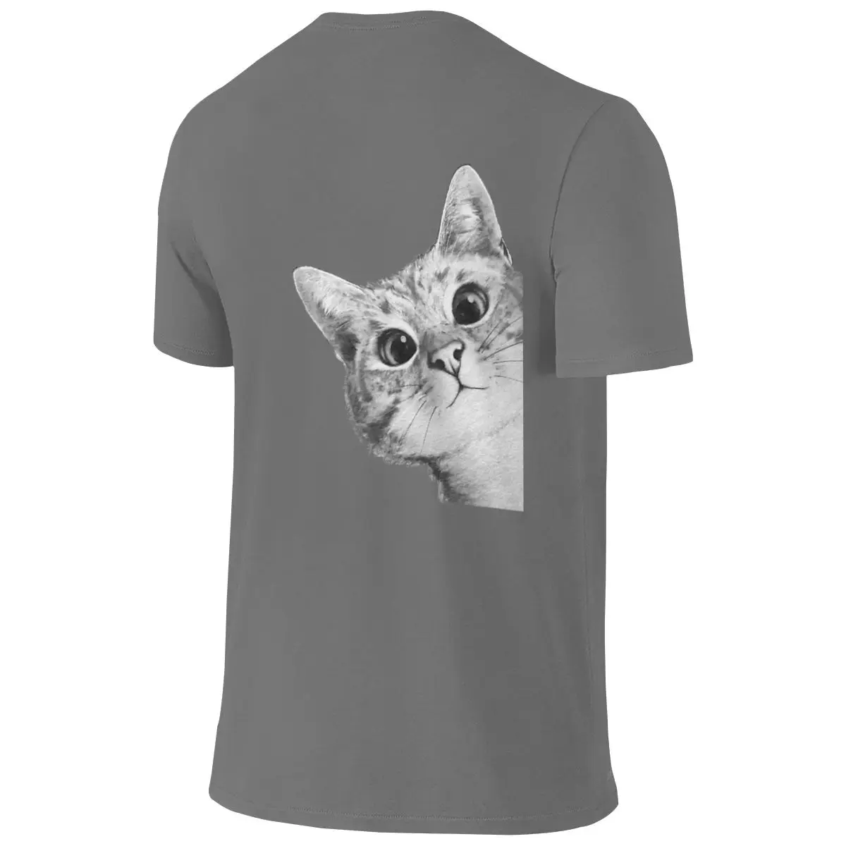 Sneaky Cat Slimming Reversible T-shirt Korean Style Lazy Anti-Pilling Men's T-shirts