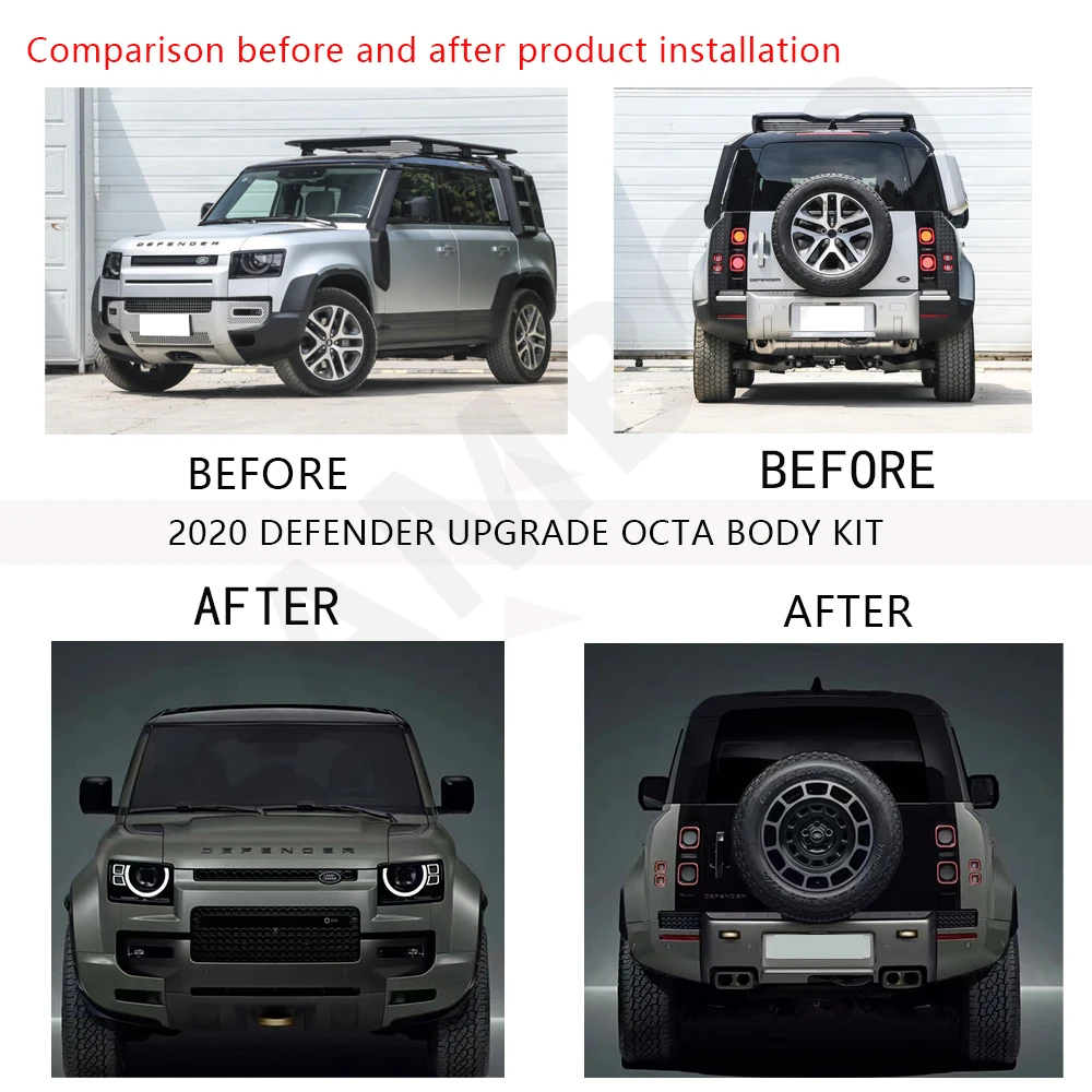 Neu eingetroffen: Hochwertiges Body Kit im Octa-Stil 2020 Defender-Upgrade für Land Rover Defender 90 110