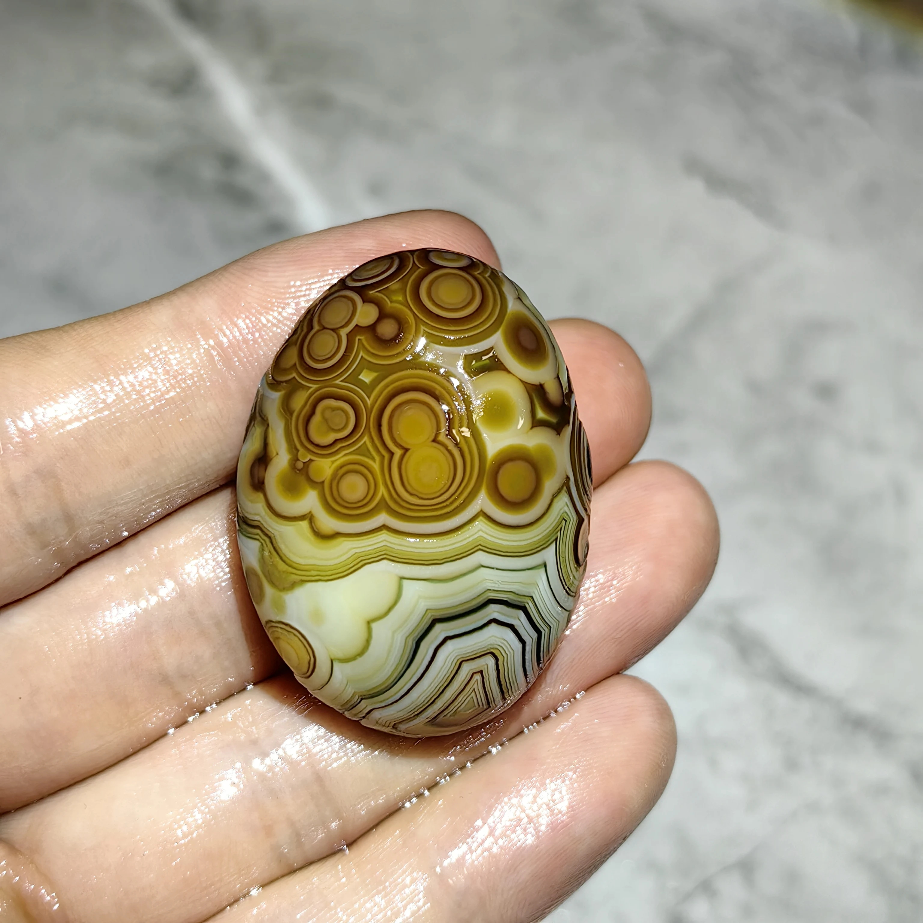 Perle Dzi de souhait en Relief naturel pur, Agate œil divin, bijoux porte-bonheur, amulette de décoration à faire soi-même contre l'énergie de la négativité