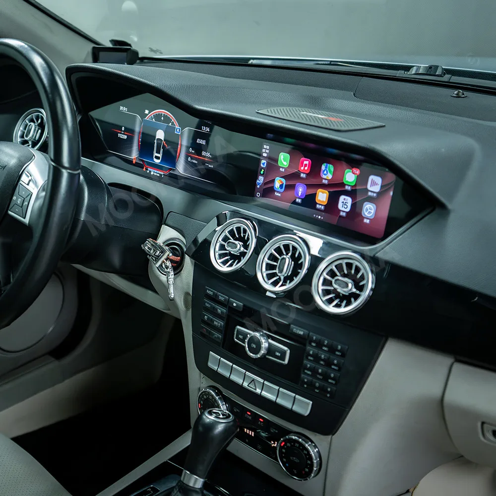 Android Auto Radio For Mercedes Benz C Class W204 2011-2014 Dual Screen 24.6