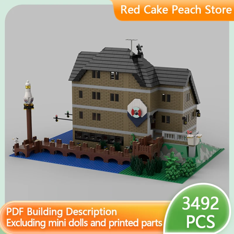 

Модель «Городская улица» MOC: Конструктор «Морская полиция» (Модульная технология), Подарки для детей на праздники, Набор для сборки