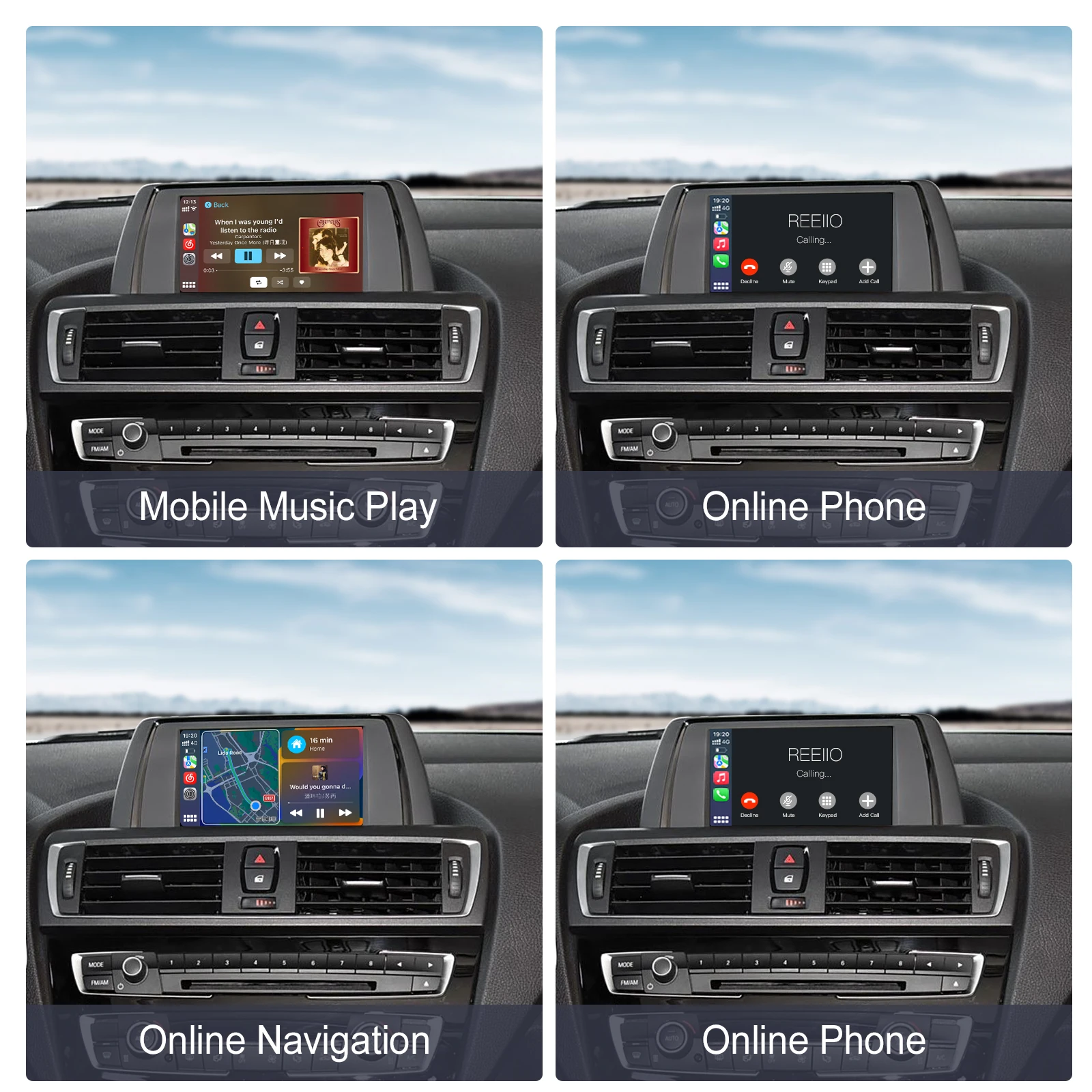Drahtloses CarPlay Android AUTO für BMW 1 2er F20 F21 F22 F23 F45 2011–2020 NBT EVO mit MirrorLink Airplay Rückkamera