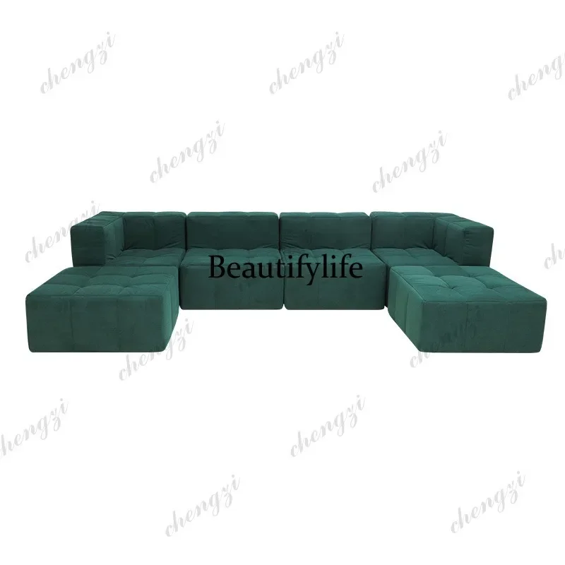 03 custom small apartment princess high-density fabric sofa living room sofa bed module without skeleton
