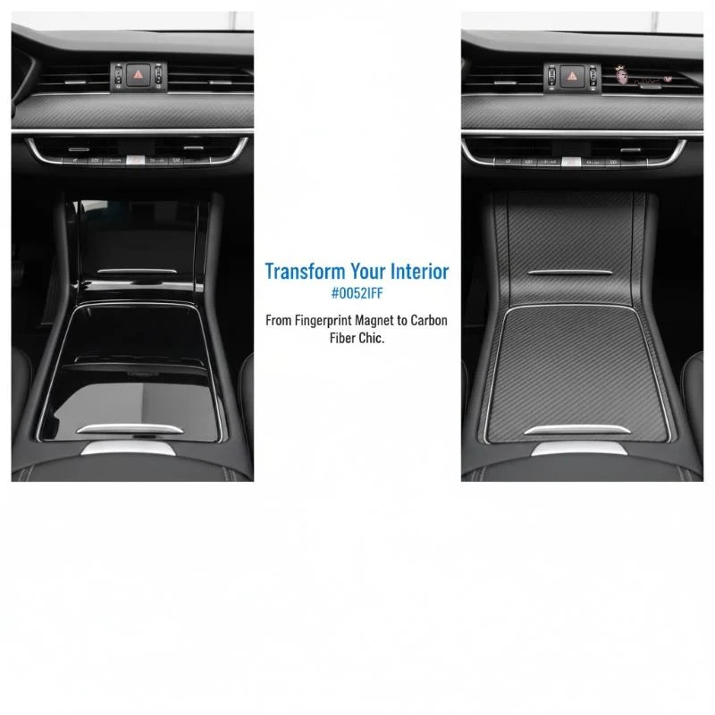 

[M] Car Center Console Trim Protective Film Car Center Console Gear Shift Panel Cover Trim Sticker For 15-18 Short Shift C Class