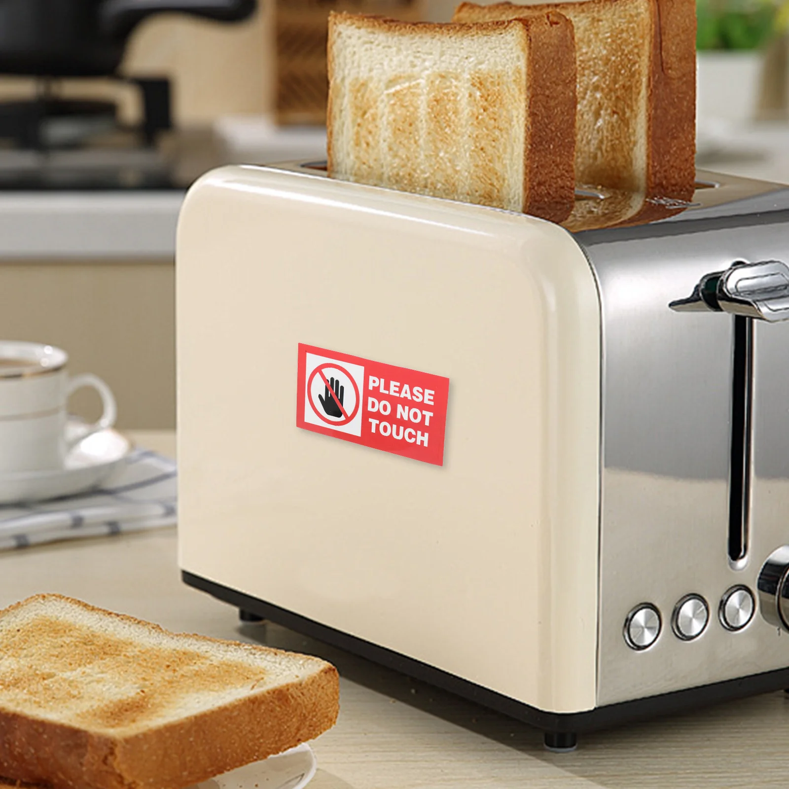 10 قطعة ملصقات لا تسجيل لا تلمس ملصق تحذيري من الفينيل ملصقات أمان ذاتية اللصق لآلة نافذة الباب تستخدم مقاومة للطقس #2