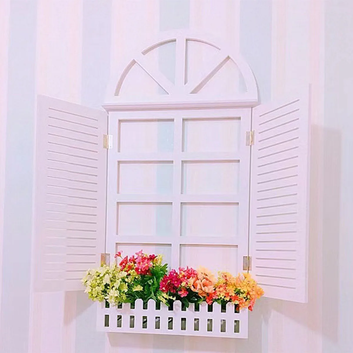 

Farmhouse Window Frame Garden Wall Decor, Rustic Living Room Bedroom Courtyard Wall Decoration, Handmade Farm Home Decoration