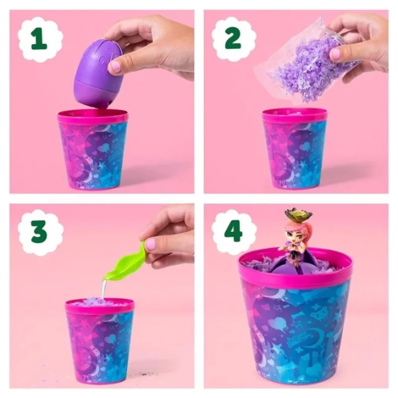 Genuine Awesome Blossom Cute Kawaii Fairy Flowers Doll Toys Watering Growth Girls Boys Play House Collect Ornaments Kids Gifts