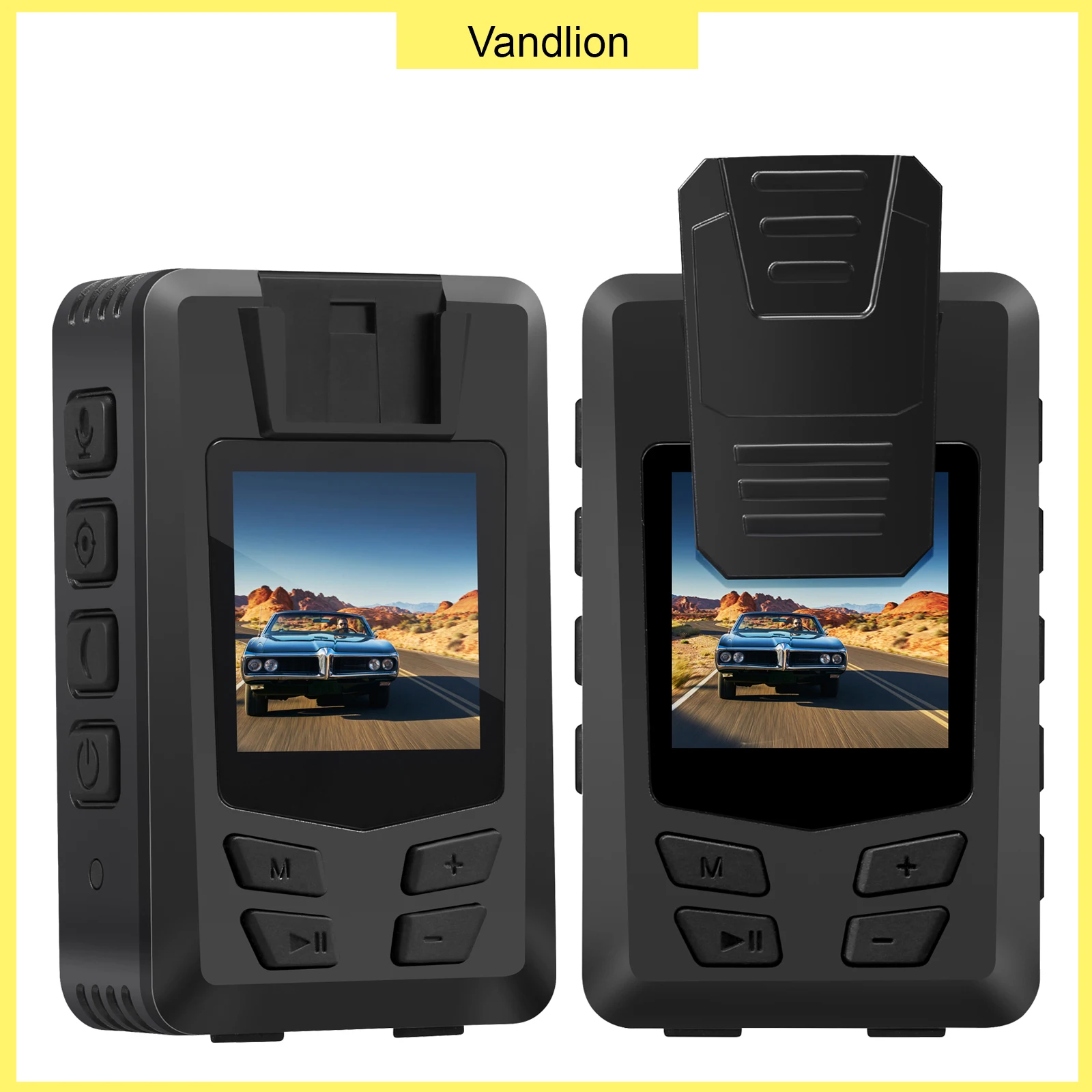 Vandlion A23 Body Mounted Camera 2900mAh Long Battery Life 14H Continues Recording HD 1080P IR Night Vision Mini Camcorder