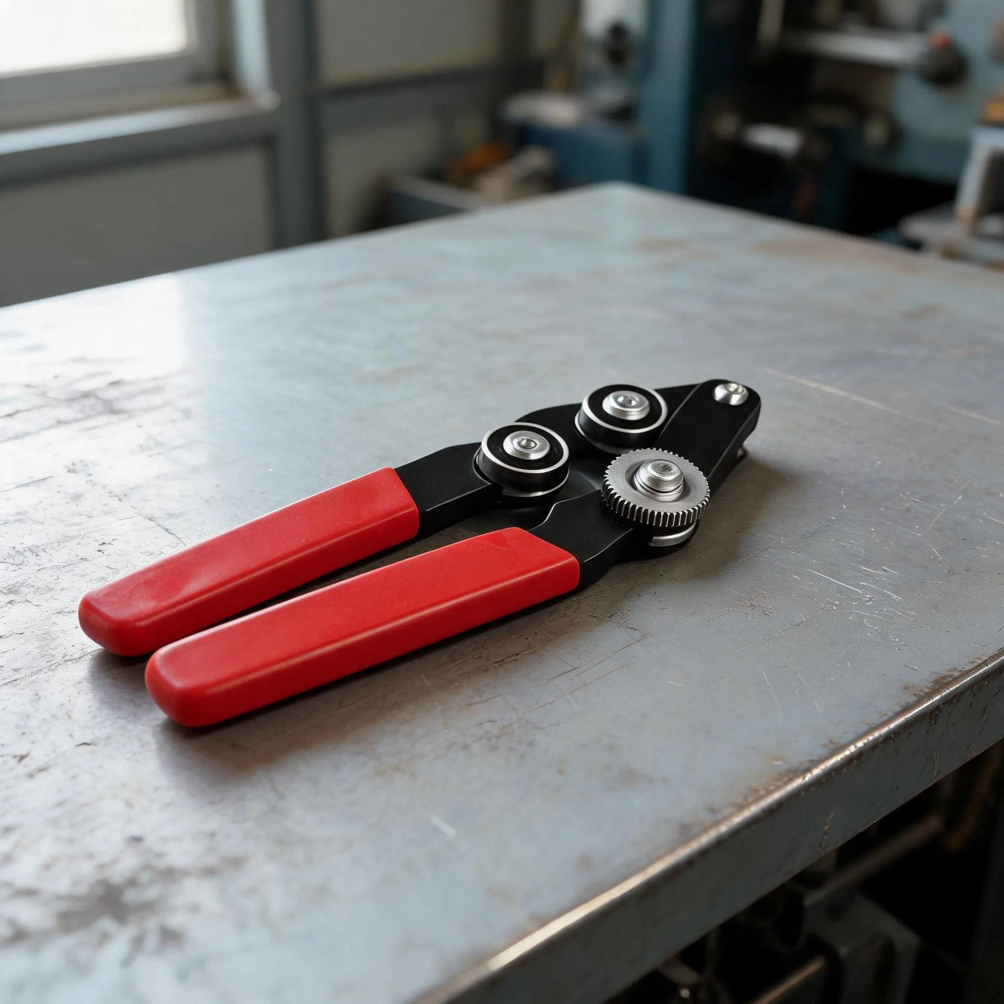 Manual Pipe Thread Restorer Tool for Faucet Valve Repair Made of Hardened Alloy Steel with Knurled Grip Handle