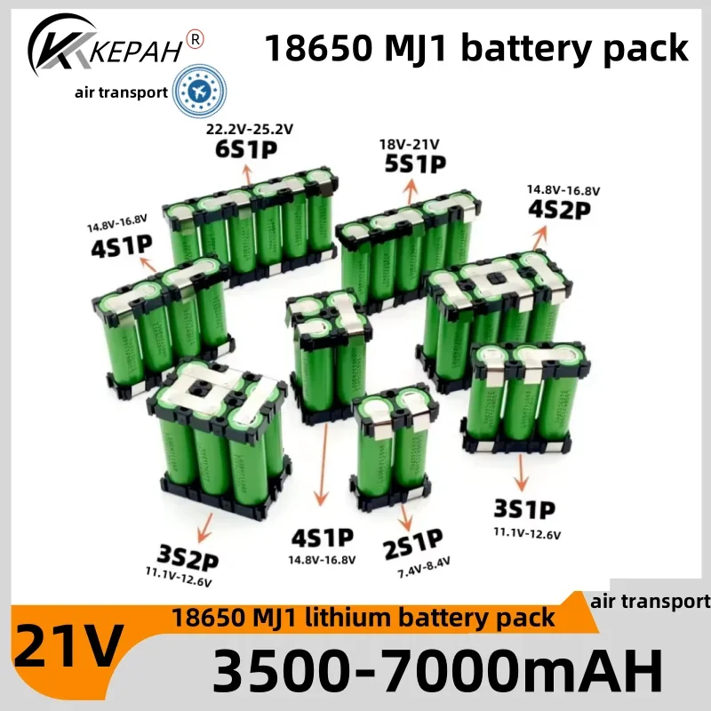 2S1P 3S2P 4S1P~5S2P 6S2P MJ1 18650 battery pack custom MJ1 18650 battery welding 3500mAh / 7000mah battery pack 7.4V to 25.2v