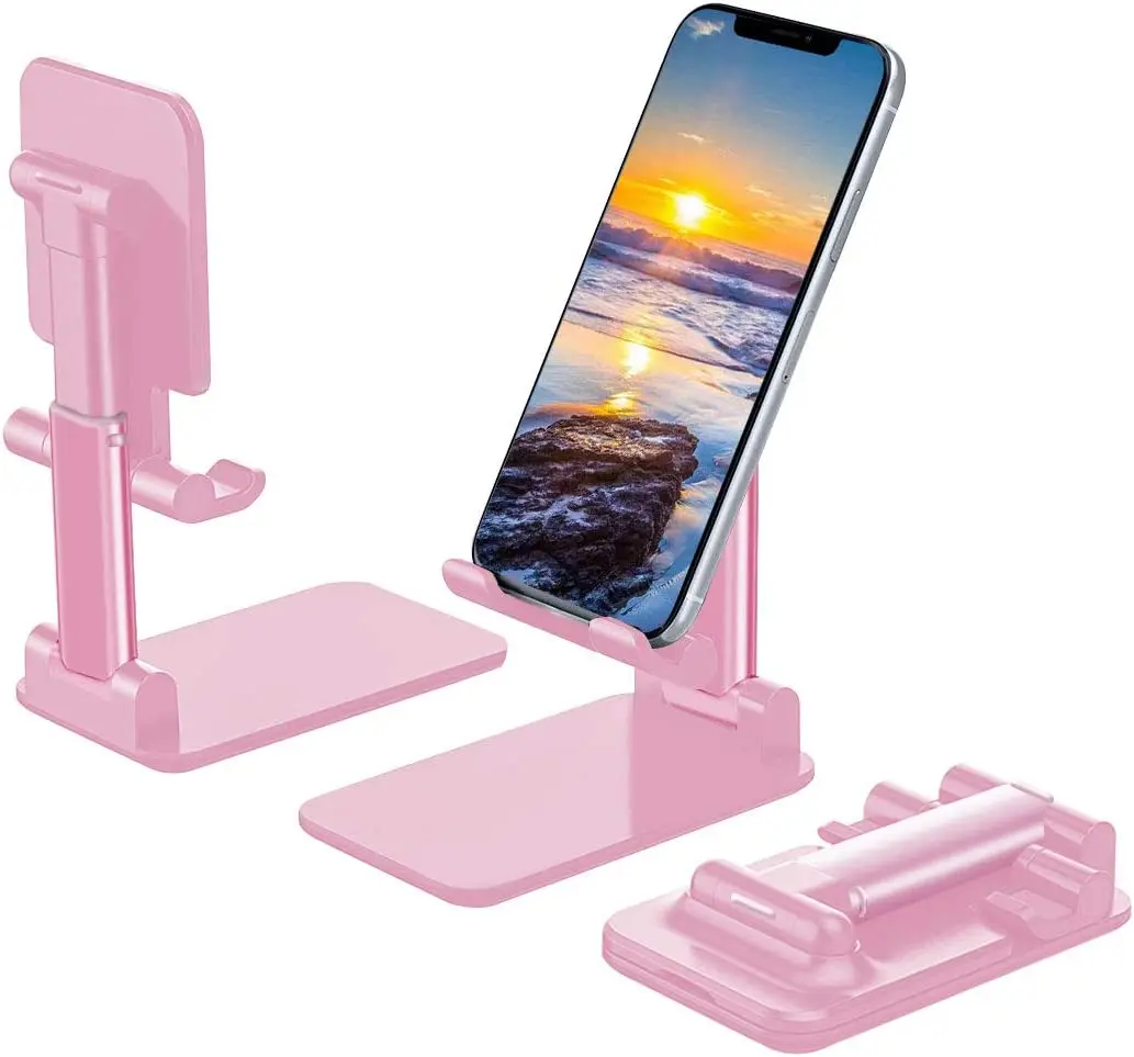 Cell Phone Stand, Heroanky Angle & Height Adjustable Desk Phone Holder with Stable Anti-Slip Design Foldable Cell Phone Holder C