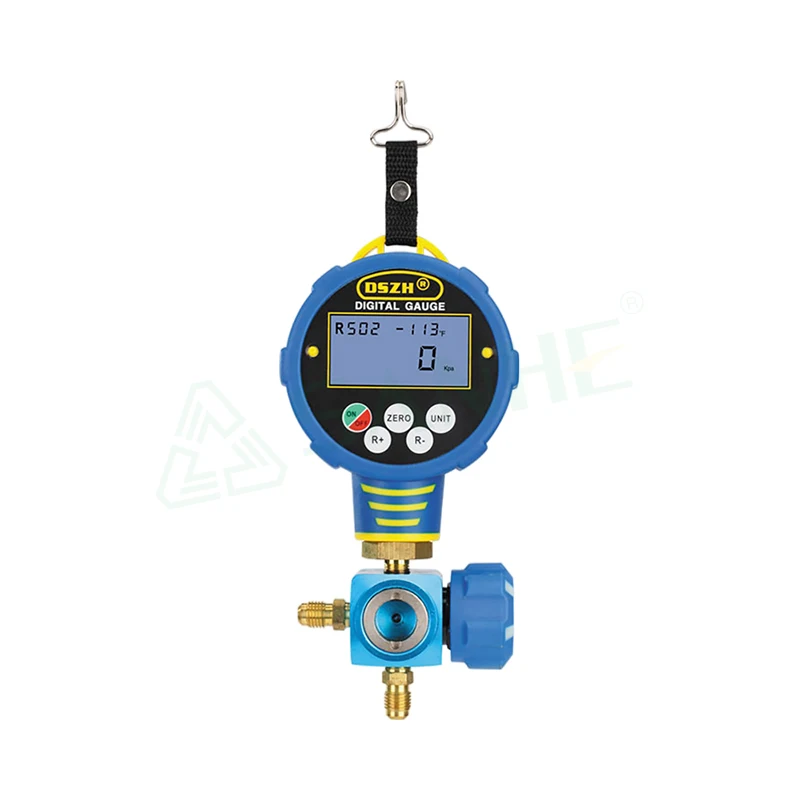 Medidor de pressão do coletor de refrigerante HVAC R410a R134a R12 R502 Medidor de coletor digital R32 Conjunto de medidor de coletor
