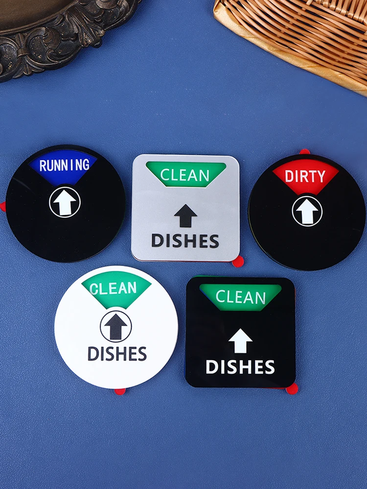 Teken Vaatwasser Schone Magneet Vuile Indicator Wasmachine Schotel Keuken Stickers Benodigdheden Reiniging Gerechten Machine - afbeelding 2