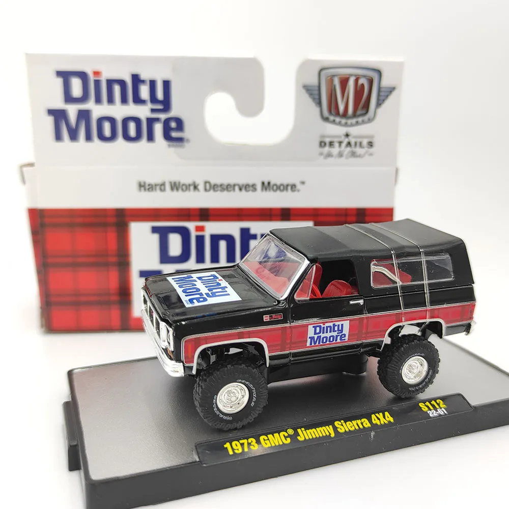 

Литой под давлением M2 масштаб 1/64 GMC Jimmy Sierra 4X4 1973, имитация сплава, модель автомобиля, Коллекционная игрушка, подарок, сувенирный дисплей