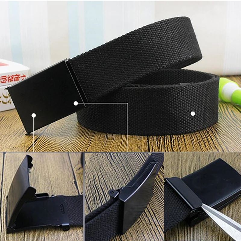 Men Belt 2024 Fashion Unisex Tactical Waist Belt Jeans Male Casual Luxury Canvas Webbing Waistband Ceinture Femme