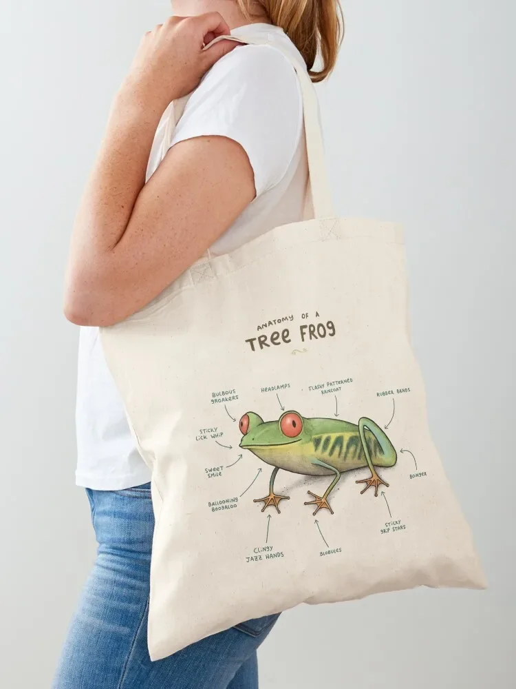 Anatomy of a Tree Frog Tote Bag Shopping bags Big bag women bags for women