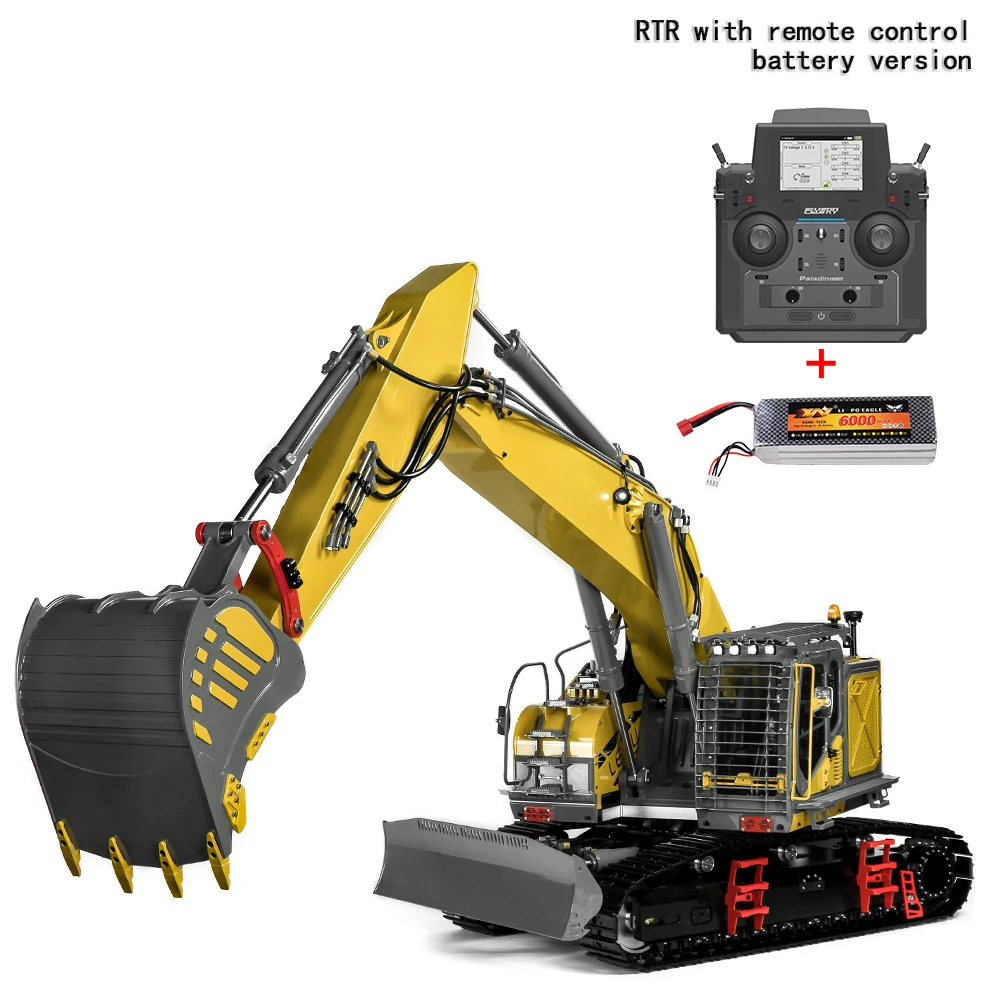 Lesu-油圧ショベルビルディングブロックセットAoue-ET35 rc,黒いトラック制御建設車,金属,pl18evlite,th22752,1, 14