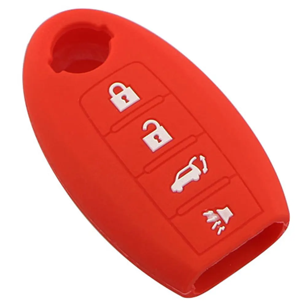 Silicone Car Key Fob Protective Cover Case for Nissan X-Trail Qashqai Cube Juke Pathfinder TIIDA Murano Rouge Versa Smart Key