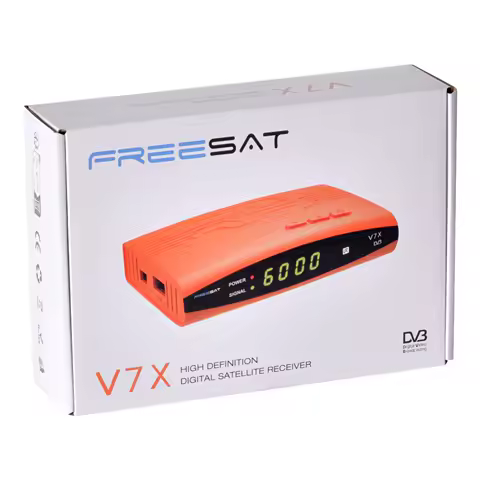 GTMedia V7X Satellite Receiver Built-in FunCam DVB-S/DVB-S2 H.264 512M RAM 64M ROM Support English/Arabic/French/Russian/Thai