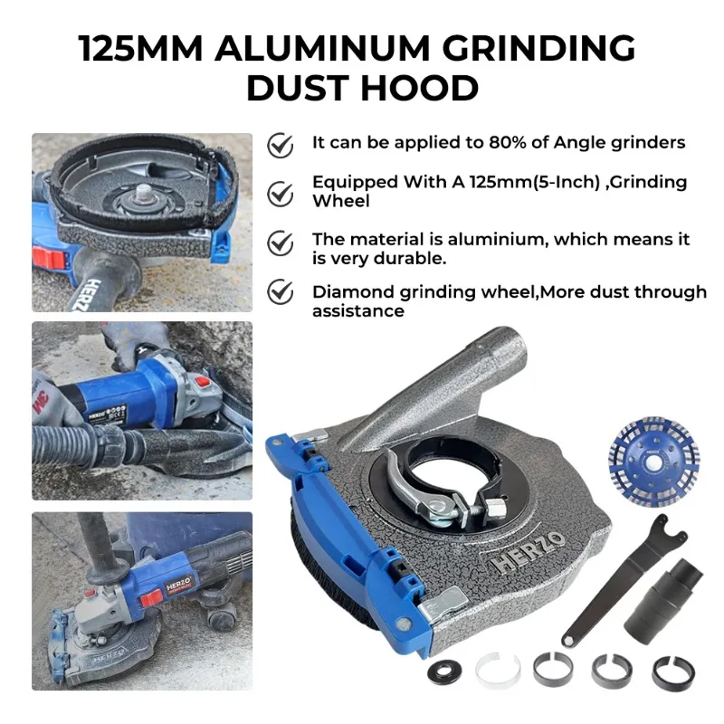 

125MM Aluminium Grinding Dust Shroud For Angle Grinder Dustless Protection With 125MM Grinding wheel
