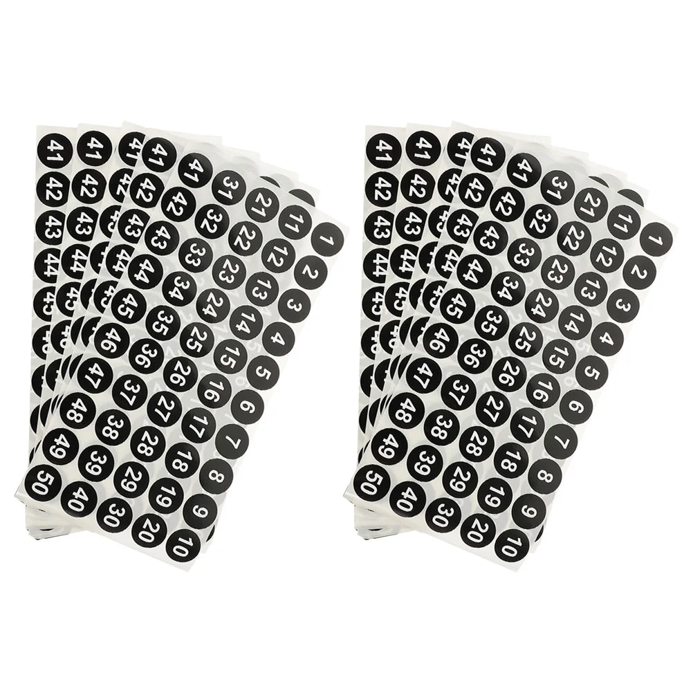 10 Sheets Stickers Number Label House Numbers on Notebook Water Proof for Planners Labels Mini Classroom