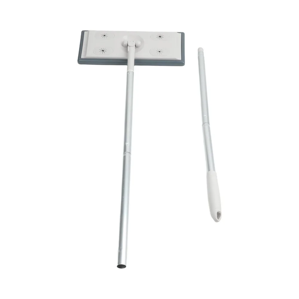 Lightweight Aluminum Telescopic Mop with Superfine Fiber Cloth 3 Section Design Clip On Dust Pad for Effortless Floor Cleaning