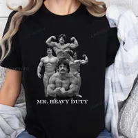 Bodybuilder Mike Mentzer Vintage Print T-shirt Top Mike Mentzer Trend Short Sleeve Unisex Shirt Graphic Oversized T-shirt