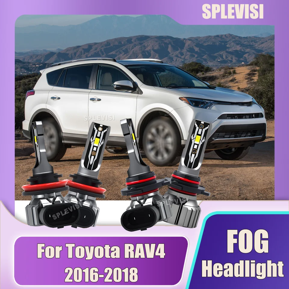 w/Cooling 9012 H11 CSP Chips LED Headlight Foglight Durable 6000K for Harsh Conditions For Toyota RAV4 2016 2017 2018