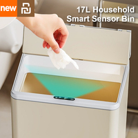 Xiaomi Youpin 17L Smart Sensor Trash Can Rechargeable Automatic Lid Infrared Sensor USB Type-C Charging Kitchen Bathroom Bedroom