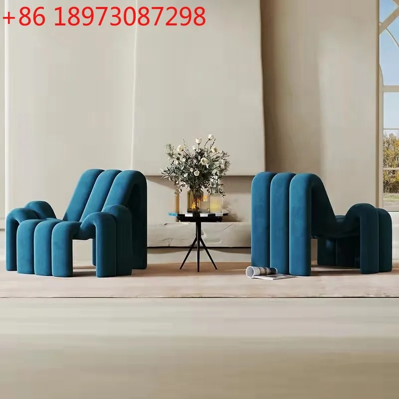 

Итальянский современный бархатный легкий роскошный диван-кресло специальной формы, современный простой стул