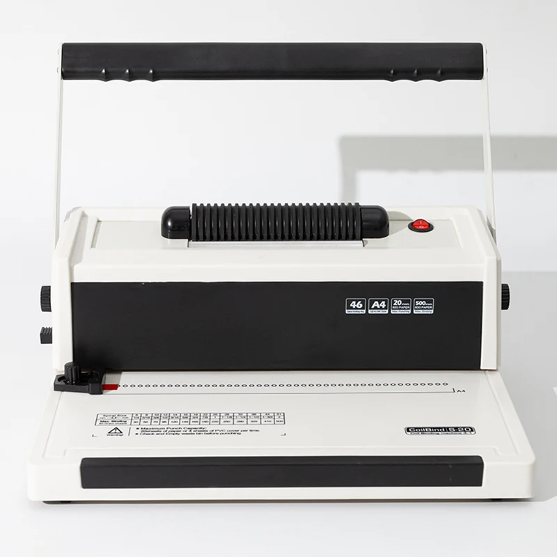 Spiral Plastic Binding Machine Easy for Bind Books and Document Office Coil Binding Machine Spiral