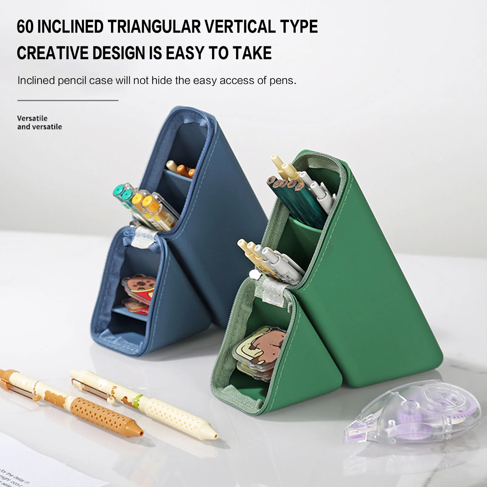 

Растягивающийся силиконовый пенал большой емкости, держатель для канцелярских принадлежностей, противоскользящий настольный органайзер для школьных канцелярских принадлежностей