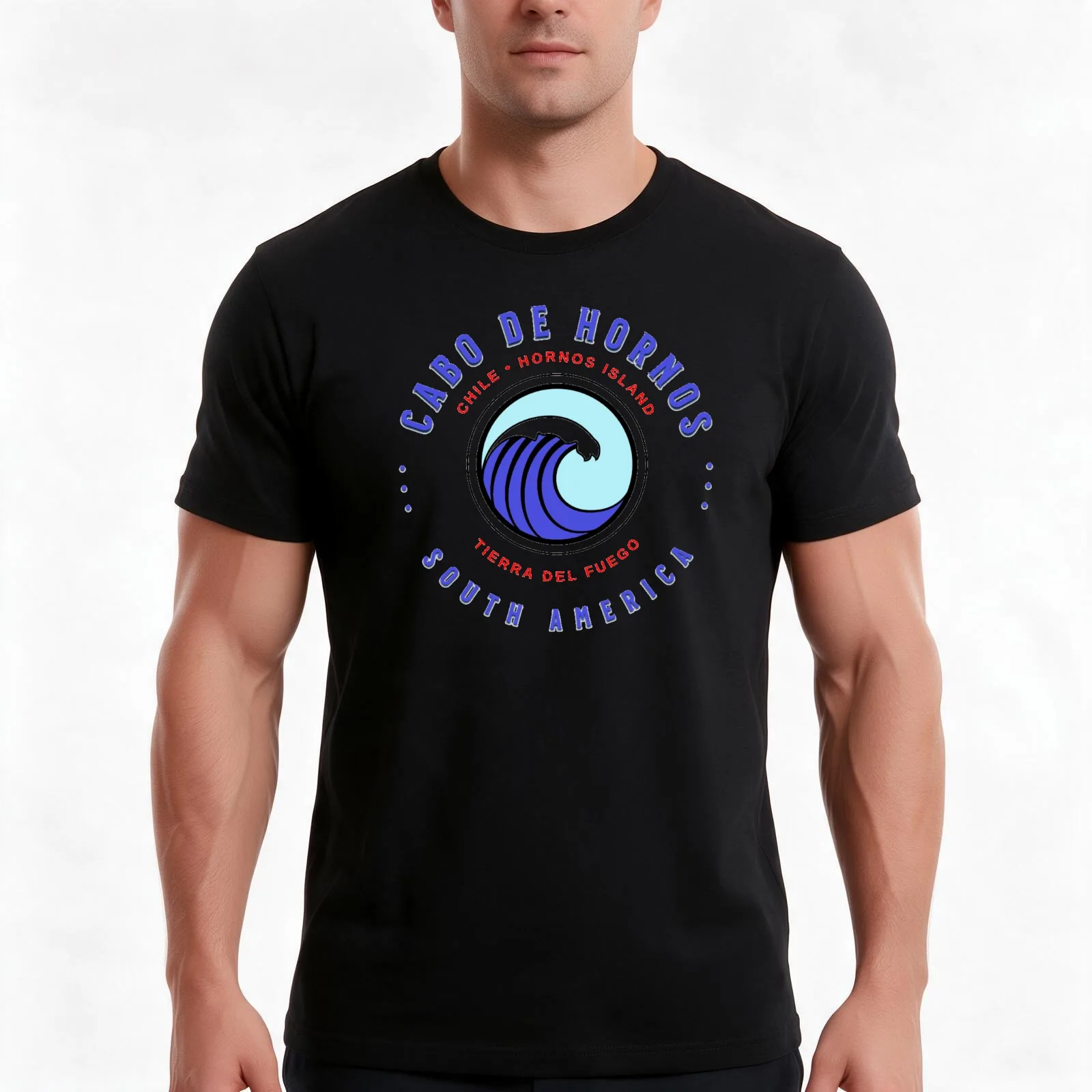 Cabo de Hornos. Cape Horn, Tierra del Fuego South America T-Shirt, Summer Casual Cotton Tee, Oversized Streetwear Tops