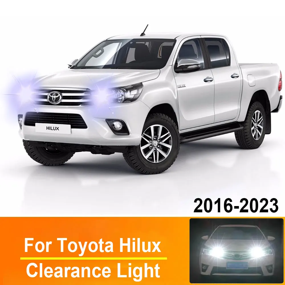 2Pcs T10 W5W 168 194 For Toyota Hilux 2016 2017 2018 2019 2020 2021 2022 2023 Car LED Clearance Light Parking Lamps Canbus