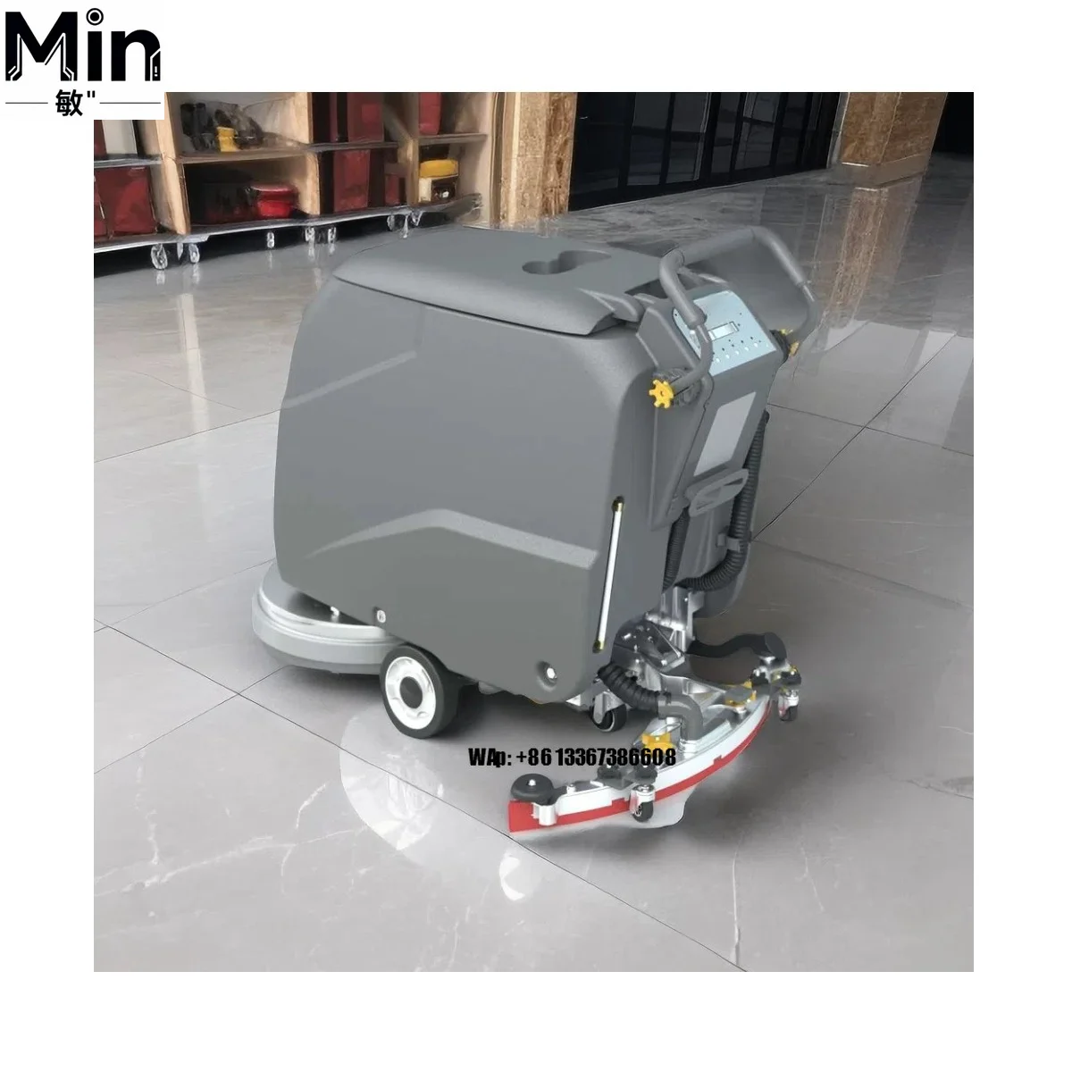 

X55T Automatic Walking Industrial Floor Scrubber, 550W Brush Motor, 55L/65L Tanks, Industrial Cleaner for Warehouse & Factory