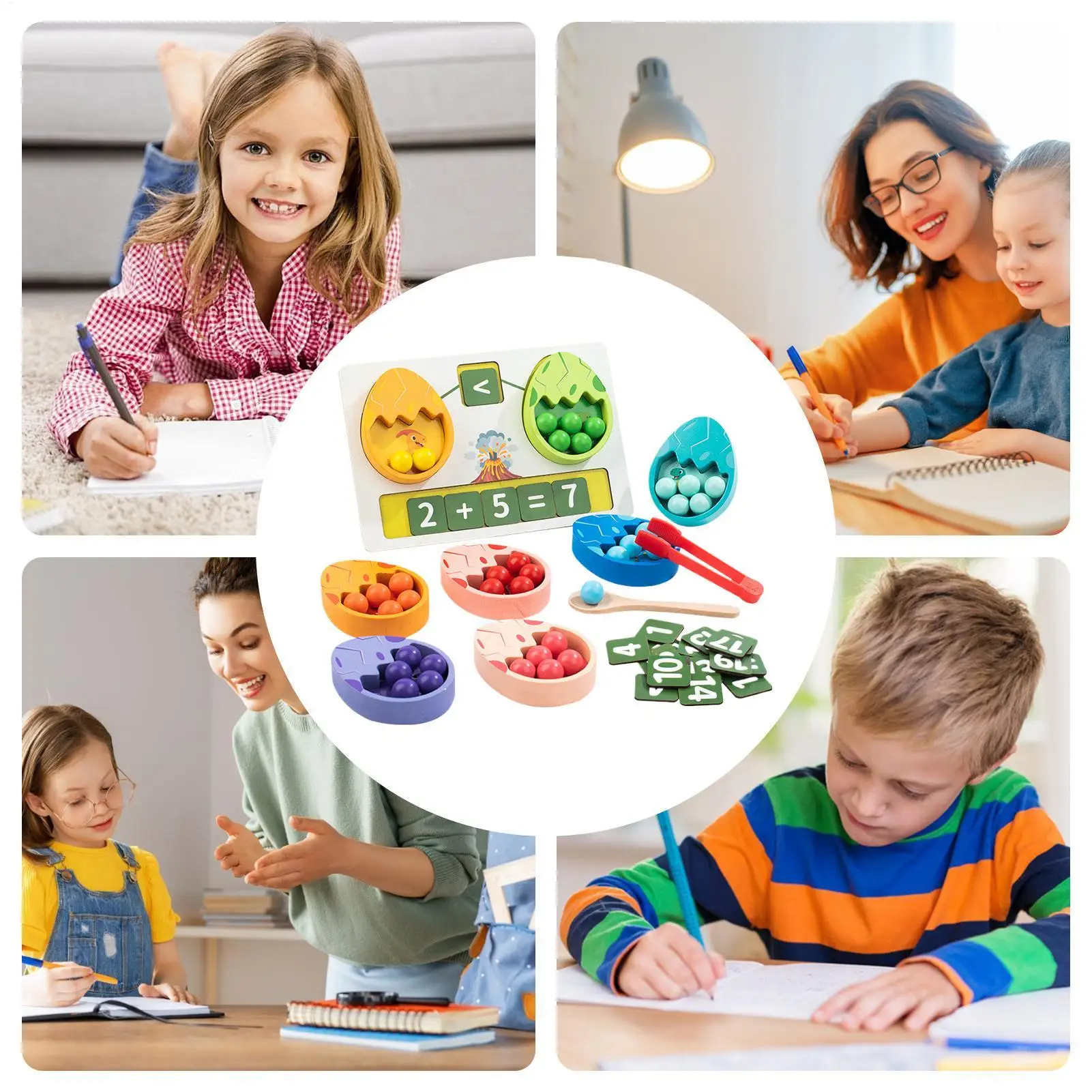 

Counting Toys Educational Clip Bead Game Counting And Color Sorting Toy Set For Kids Math Learning Preschool Classroom Home