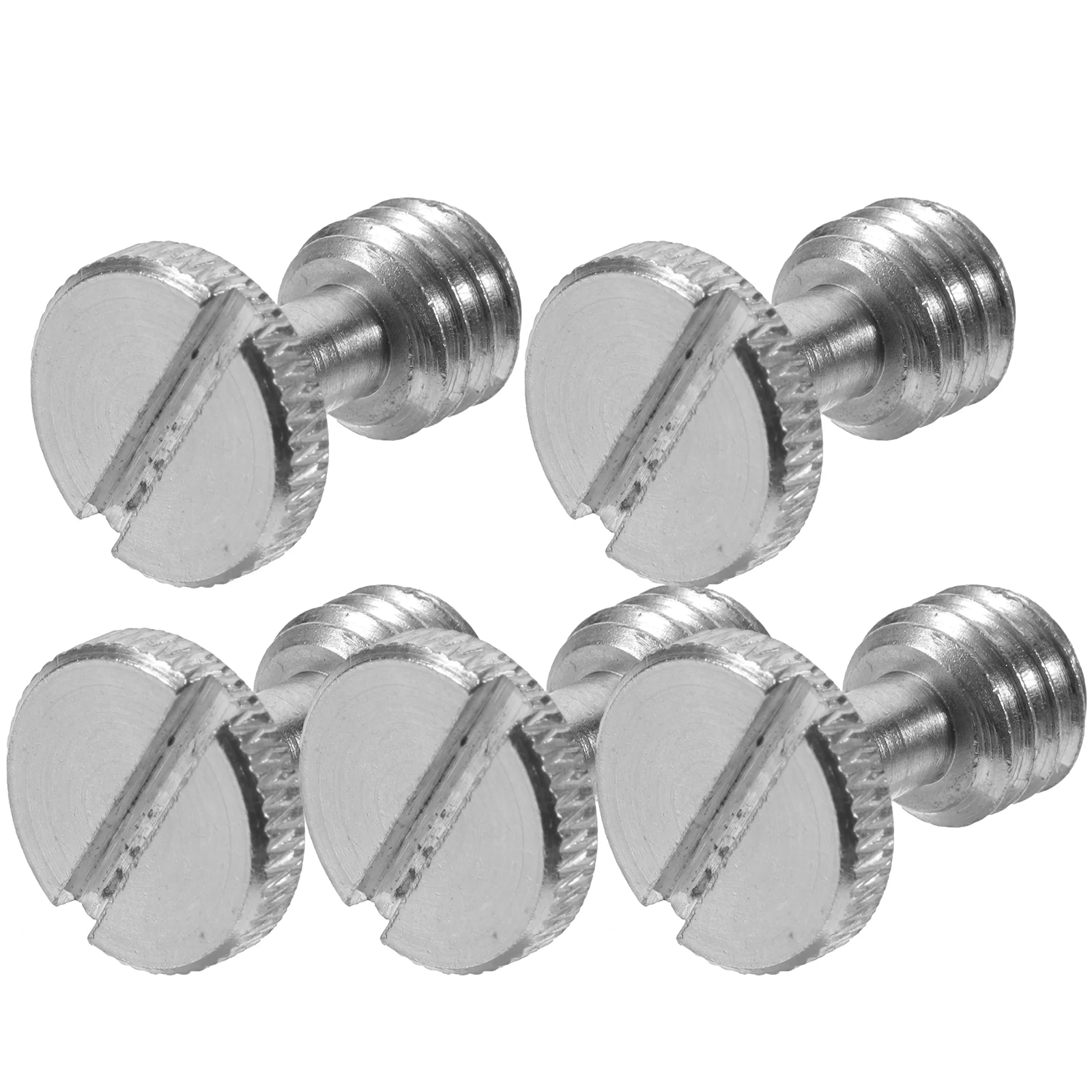 5 Pcs Tripod Camera Fixing Screw Thumb Quick Release Bolt Silver Iron - Nickel Plated