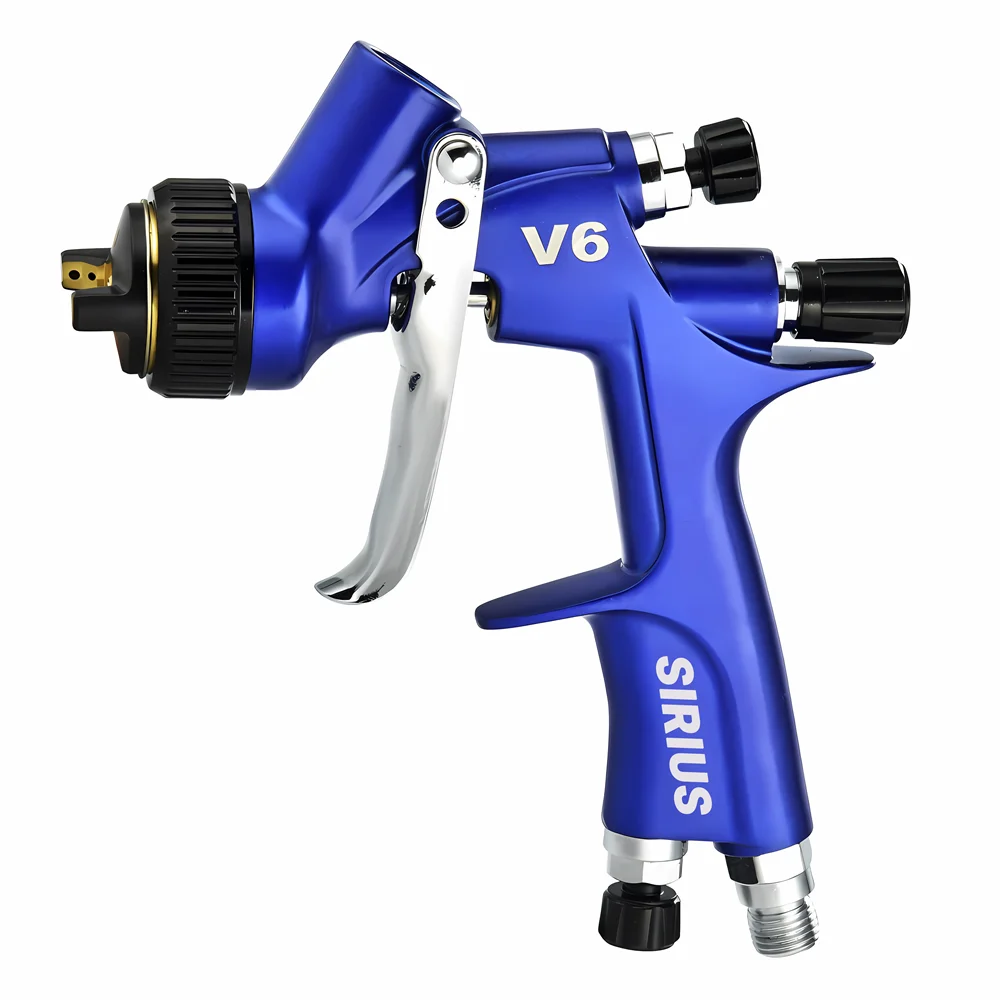 Sirius V6 New Style HVLP Gravity Spray Gun 1.3mm Stainless Steel Nozzle Professional Auto Refinish Car Body Paint Sprayer