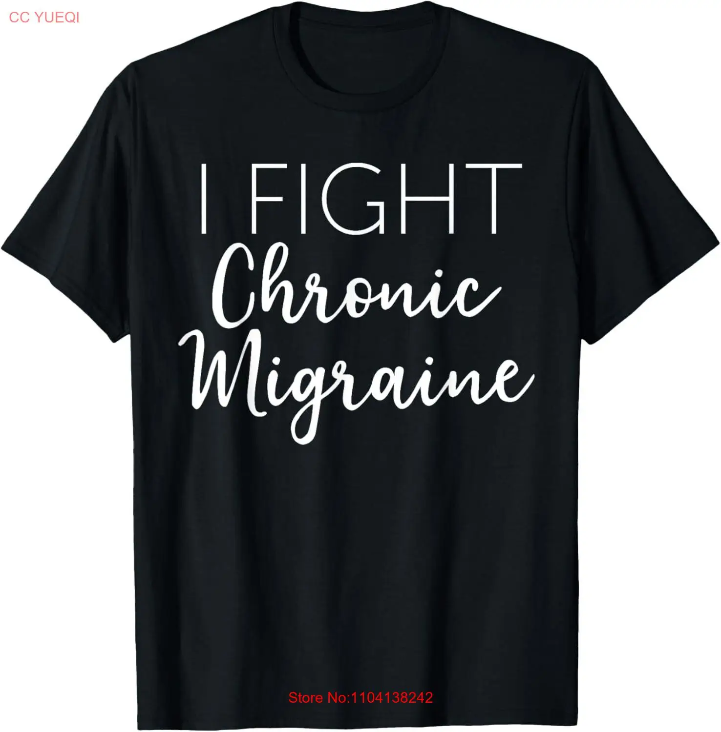 

Футболка I Fight Chronic Migraine с капюшоном, забавная футболка с поддержкой головной боли