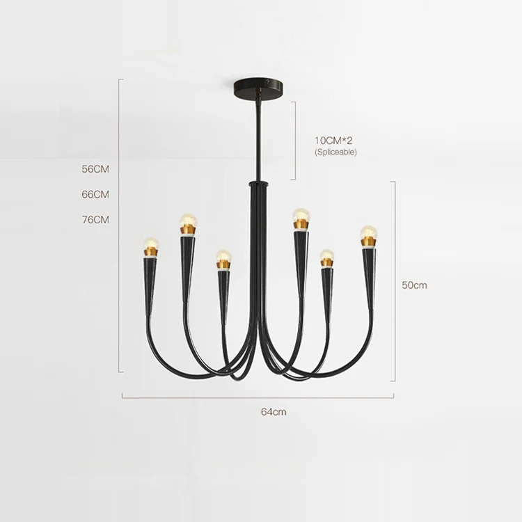 Franse vintage LED-plafondkroonluchter Lamp Design Art Kaarsen Hoogwaardige hanglamp Woondecoratie Eetkamer Woonkamer Teller