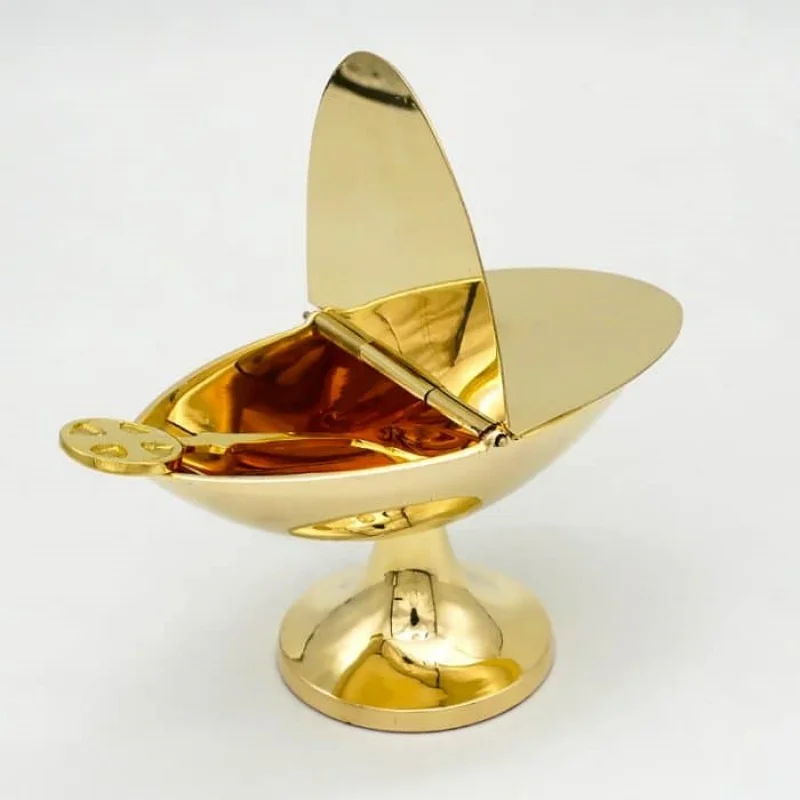 Catholic Brass Incense Burner Boat with Spoon Set For Altar Supplies Church Supplies